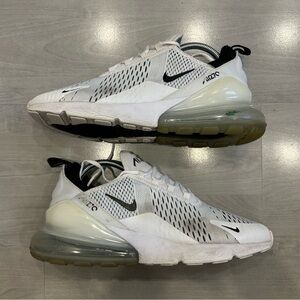 Nike Air Max 270 Shoes Womens Size 11.5 White Black Running Sneakers AH6789-100